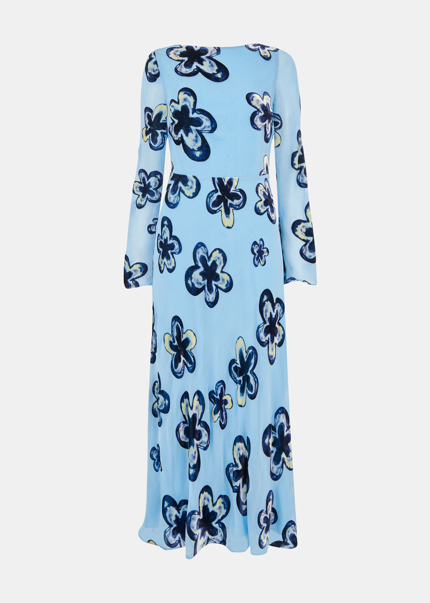 Whistles blue velvet dress clearance