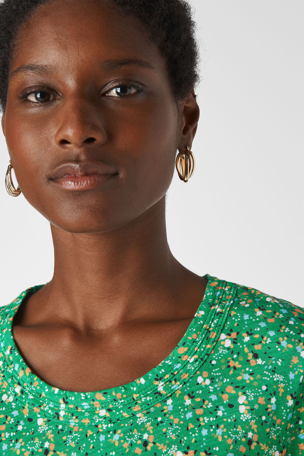 Ditsy Blossom Rosa TShirt Green/Multi
