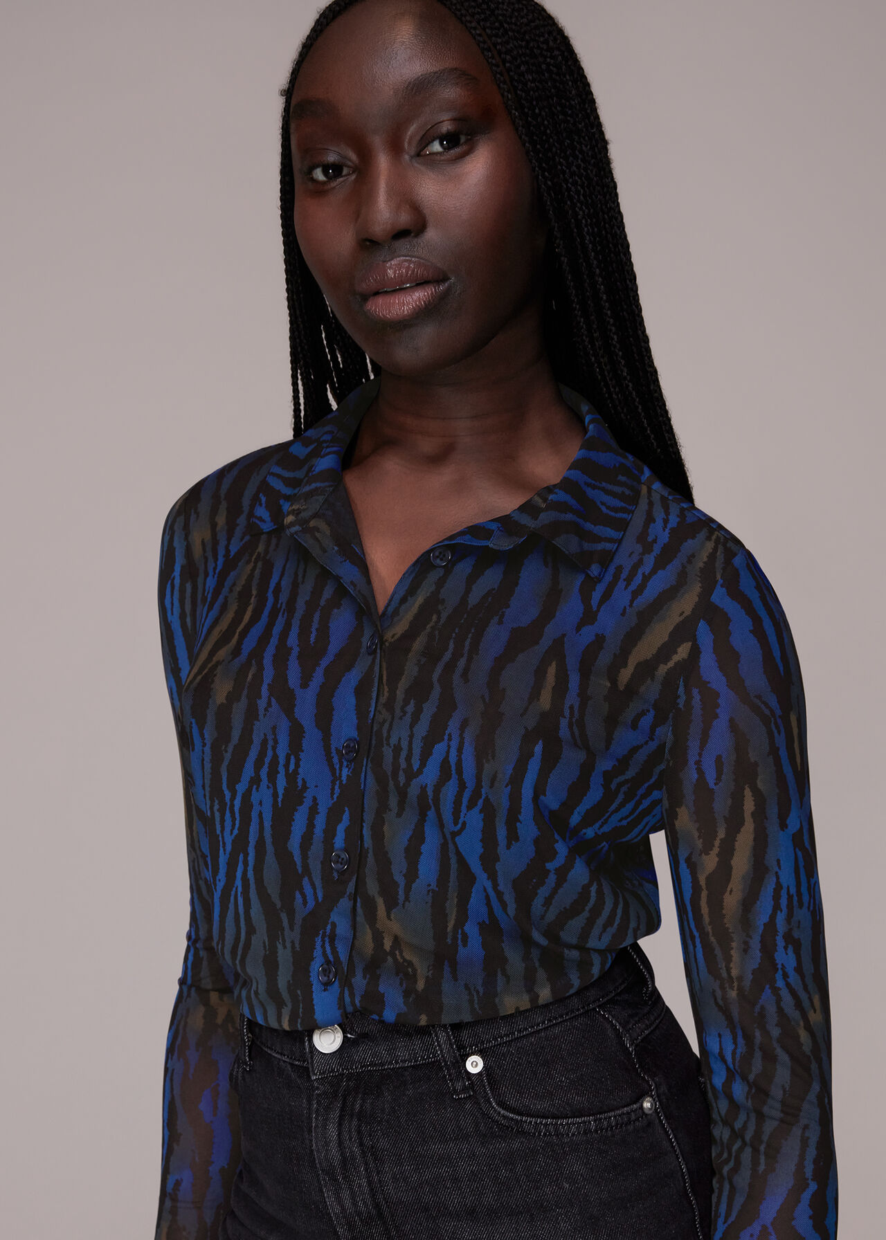 Watercolour Tiger Mesh Shirt