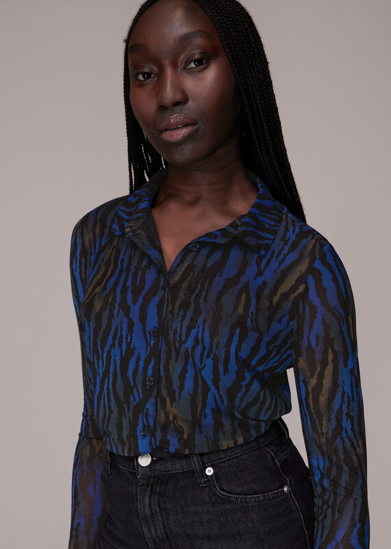 Watercolour Tiger Mesh Shirt