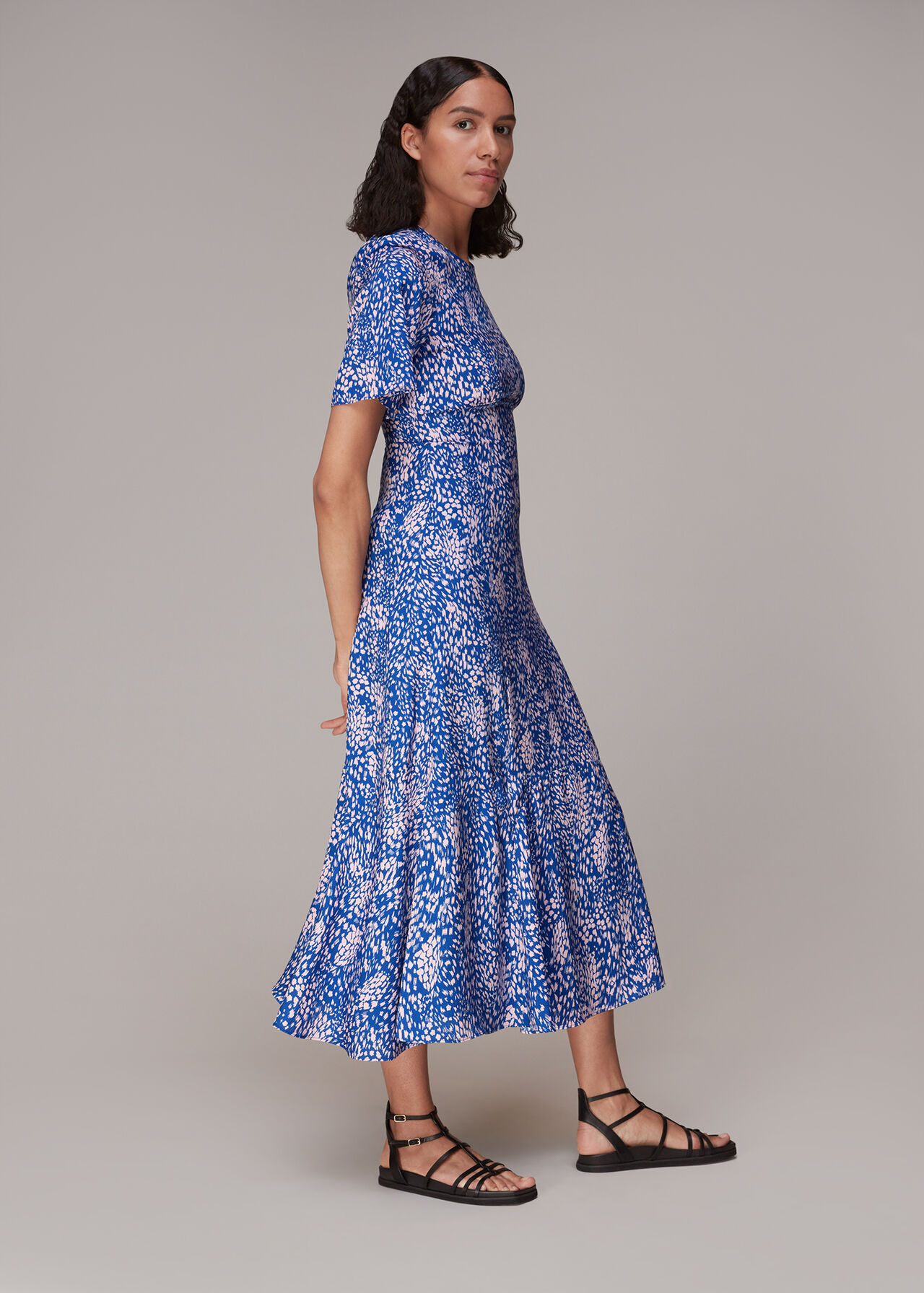 Lively Animal Print Midi Dress