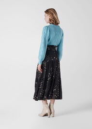 Ona Patchwork Print Skirt Black/Multi