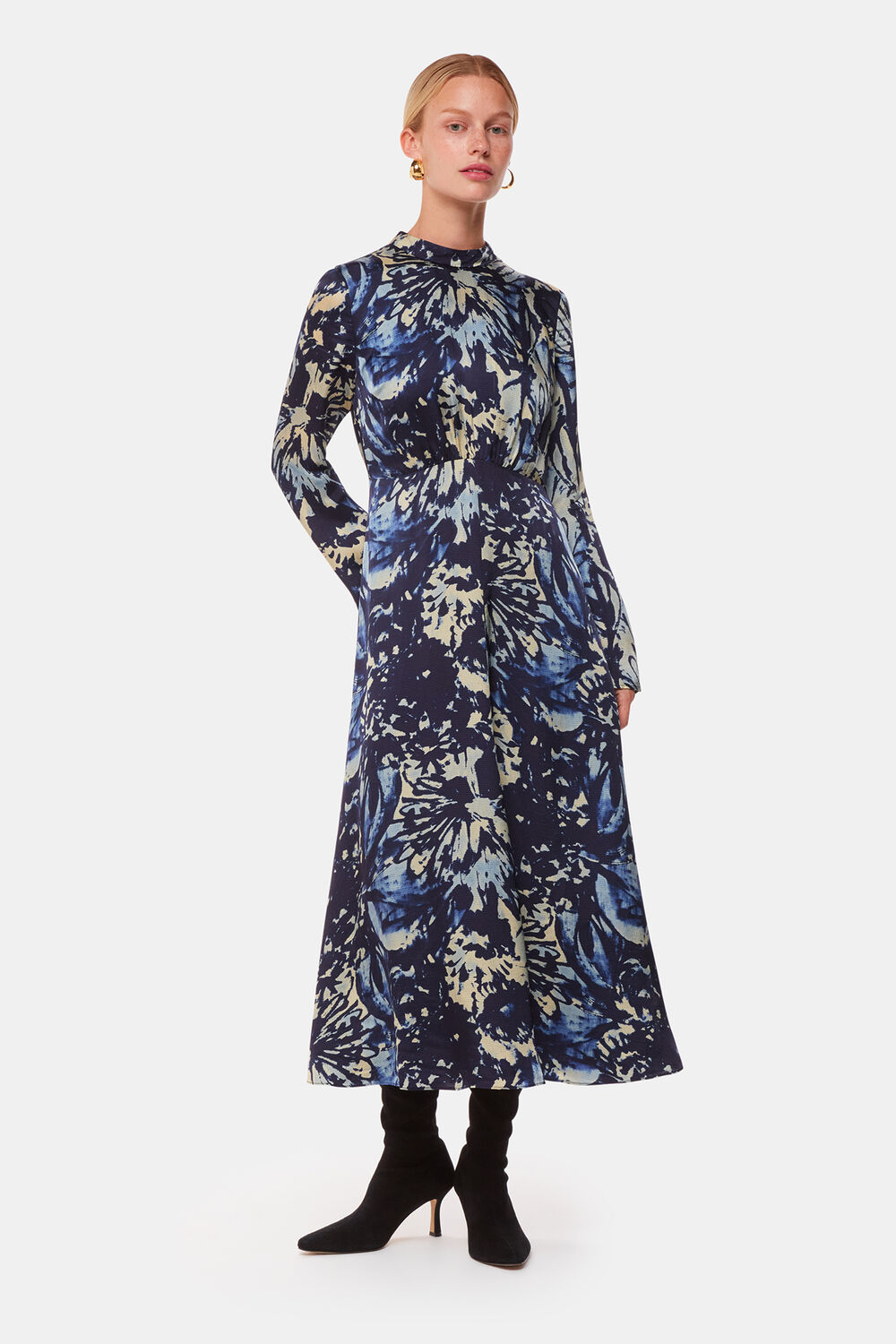 Dazzled Floral Satin Dress