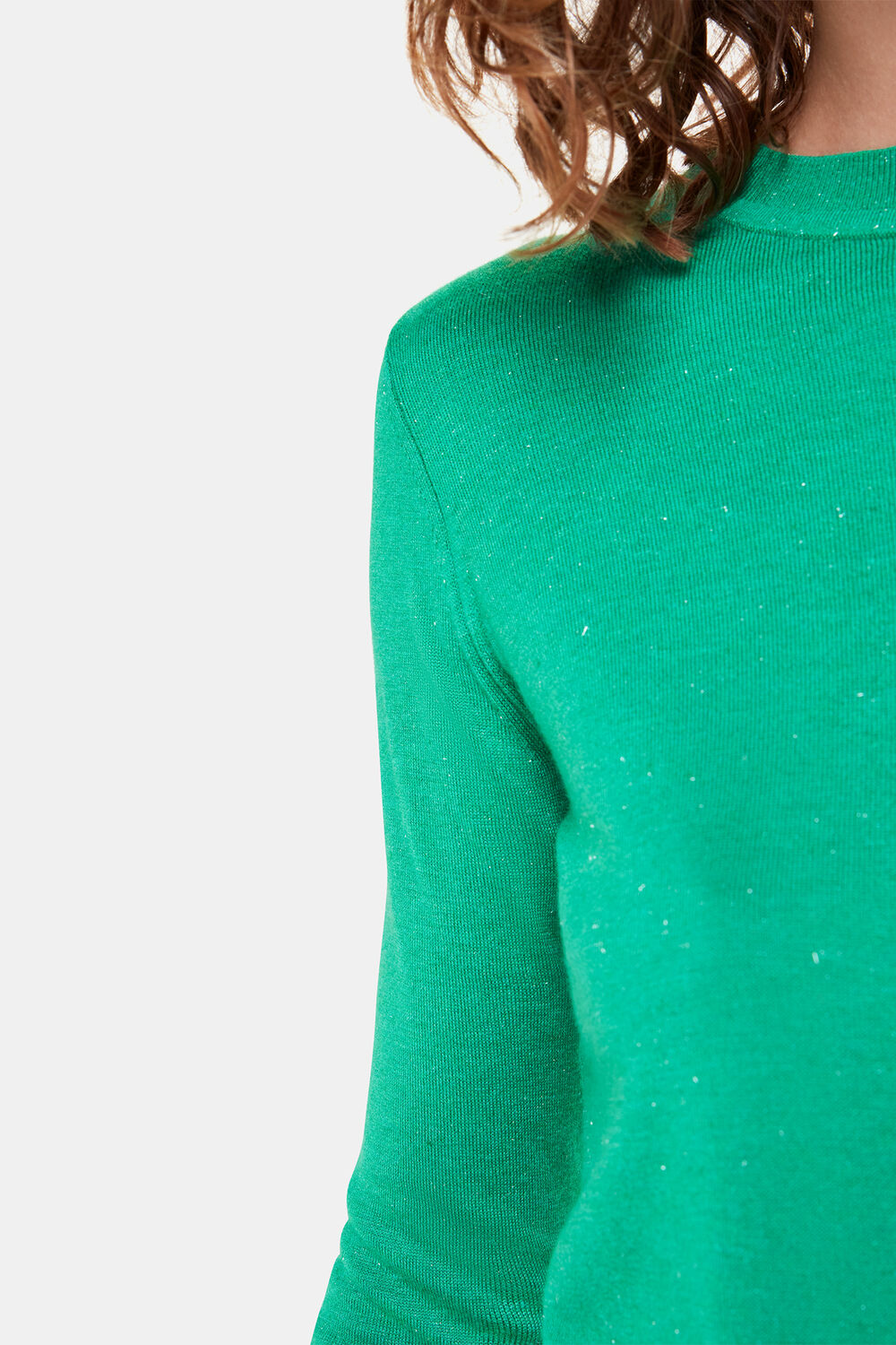 Green Annie Sparkle Crew Neck Sweater