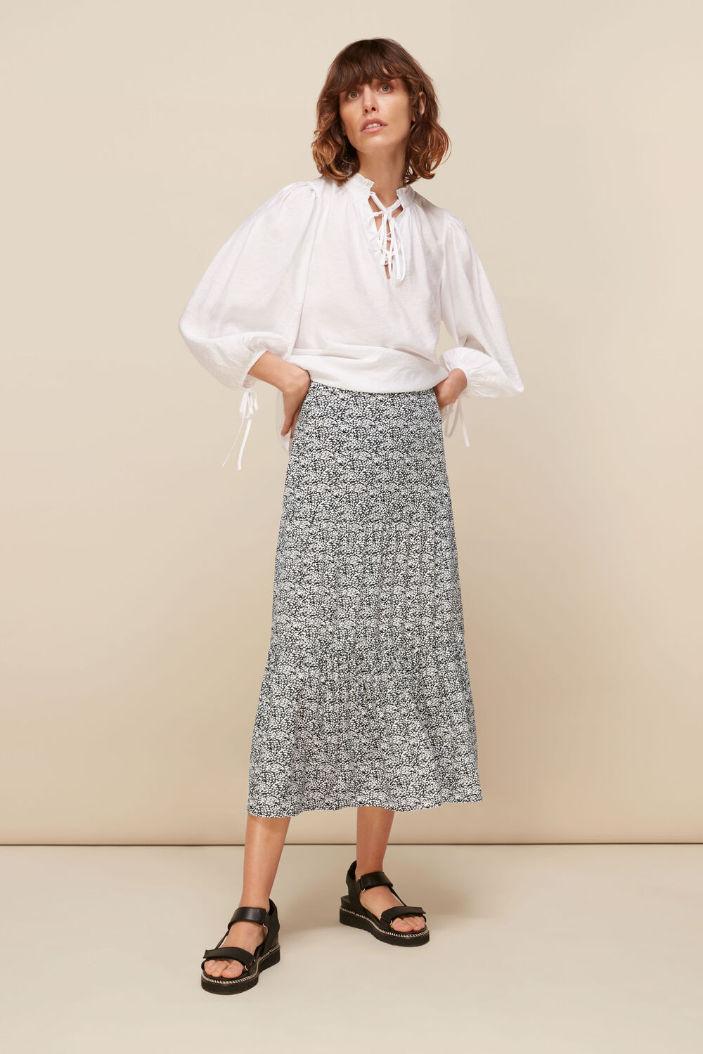 Mixed Animal Tiered Skirt