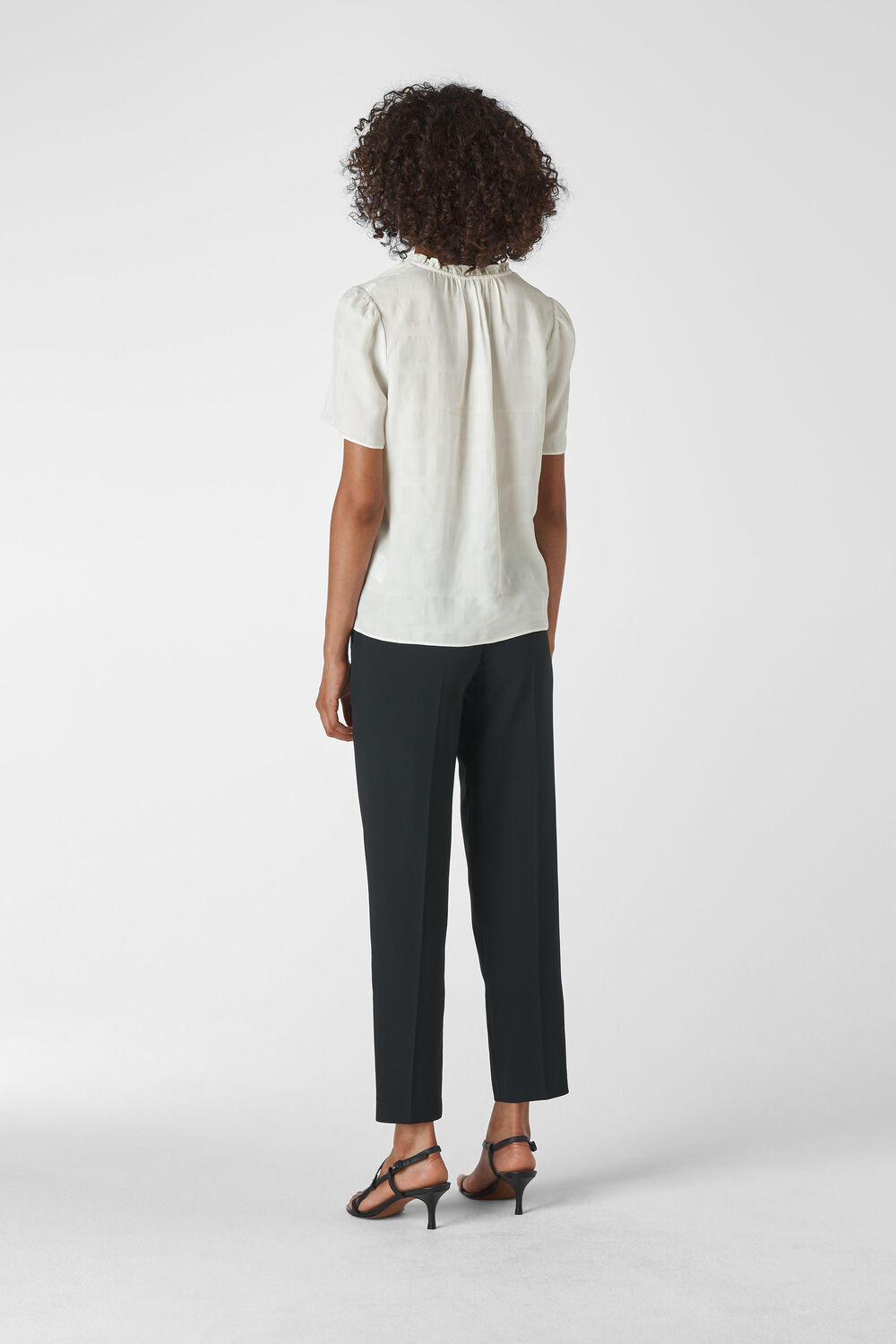Ella Check Shell Top Ivory/Multi
