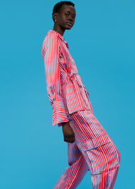 Tangle Stripe Silk Mix Trouser