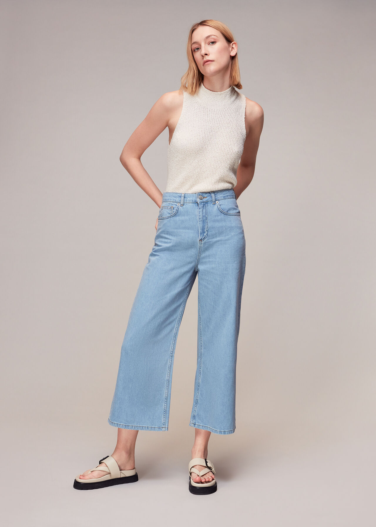 Wide Leg Cropped Jean
