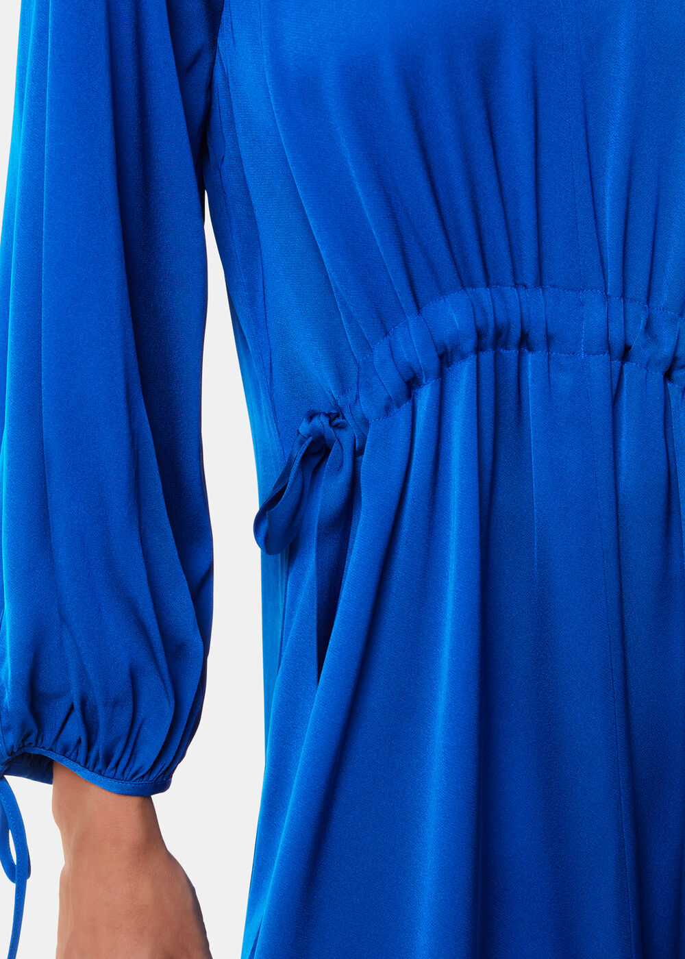 Molly Satin Ruched Dress