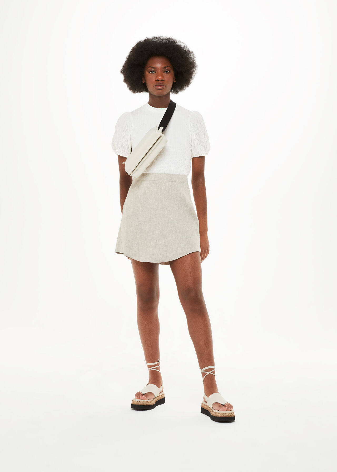 Texture Puff Sleeve Top