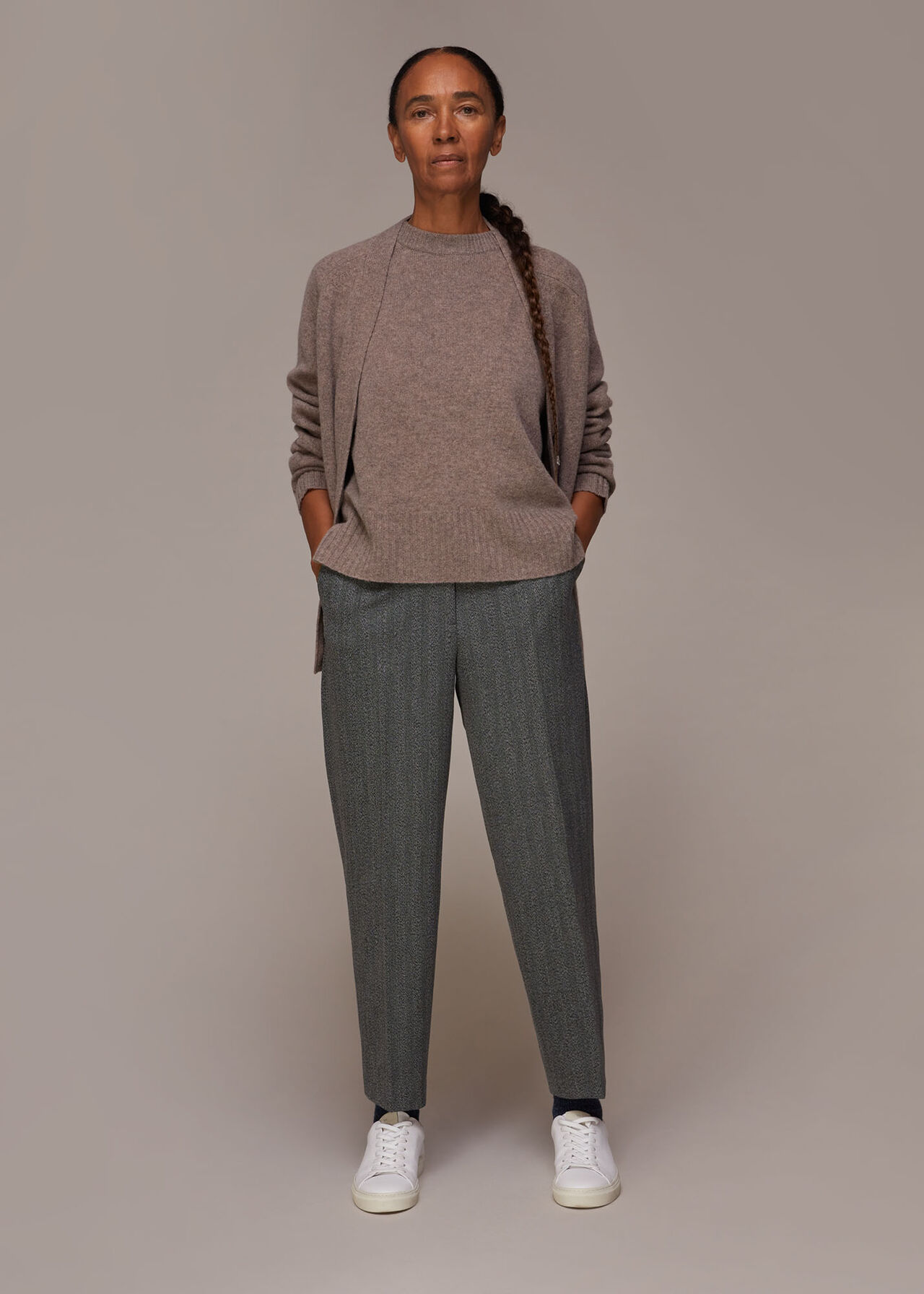 Lila Tapered Check Trouser