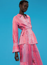 Tangle Stripe Silk Mix Shirt