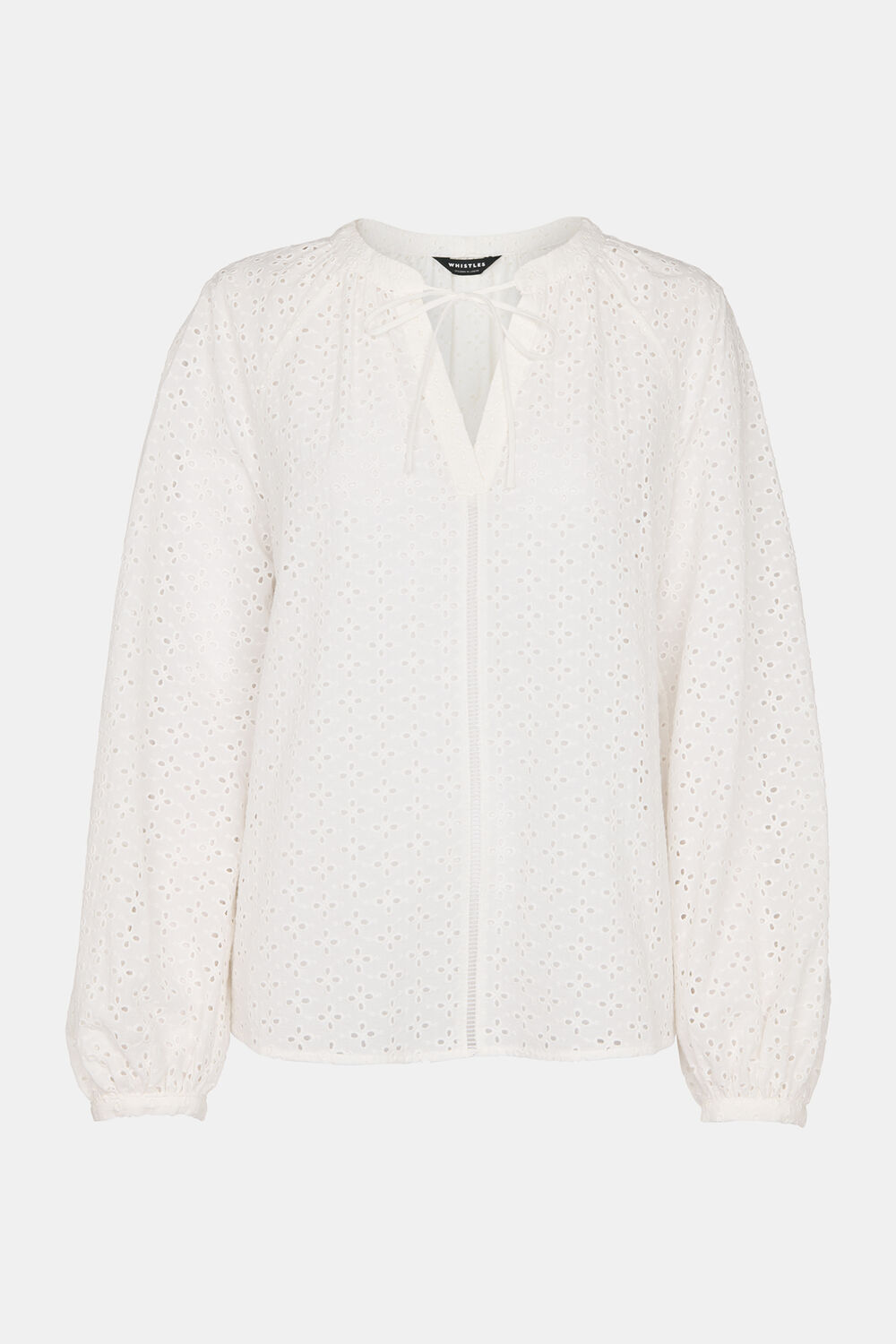 Broderie V Neck Blouse