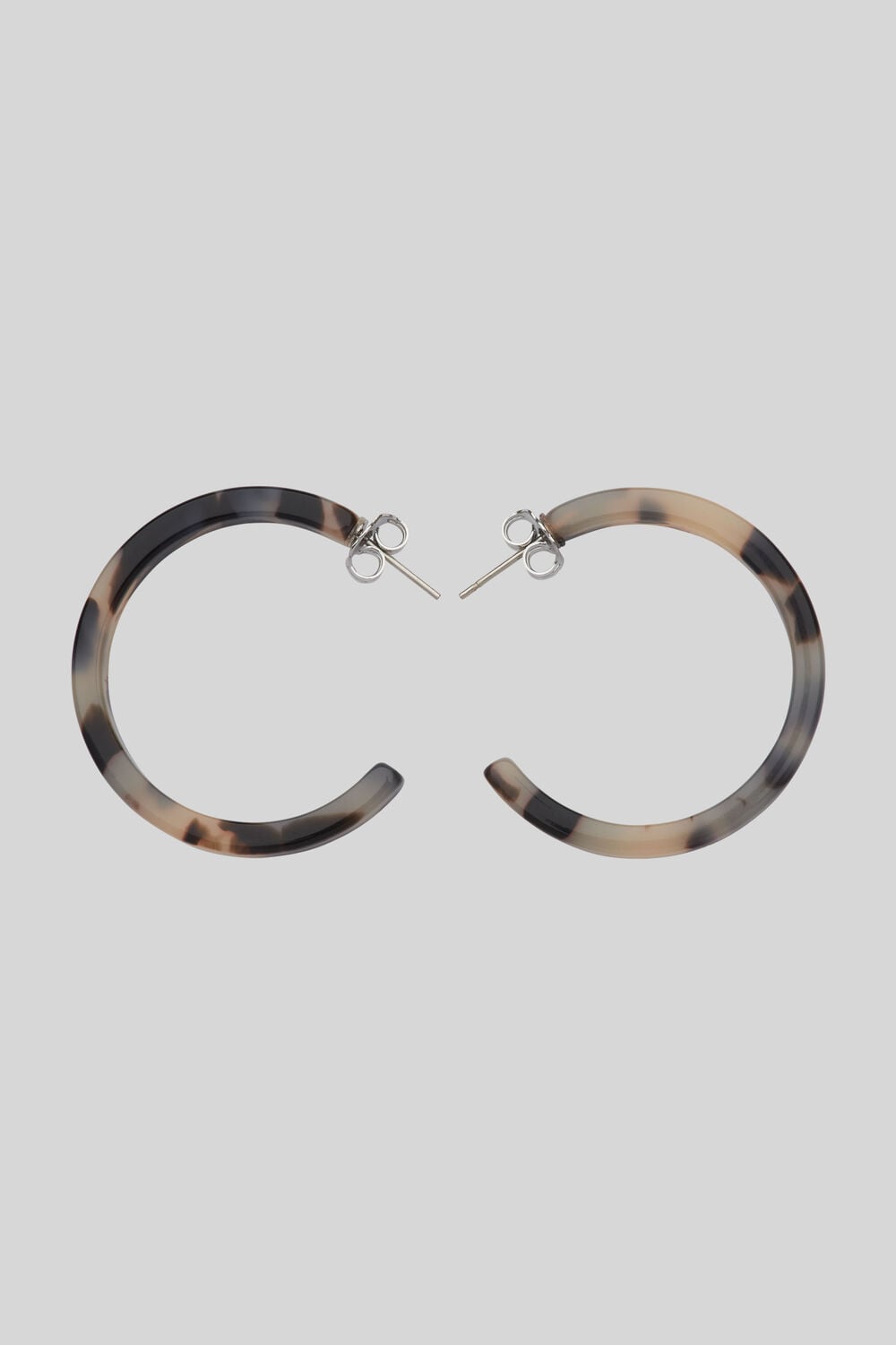 Tort Resin Hoop Earring Cream/Multi