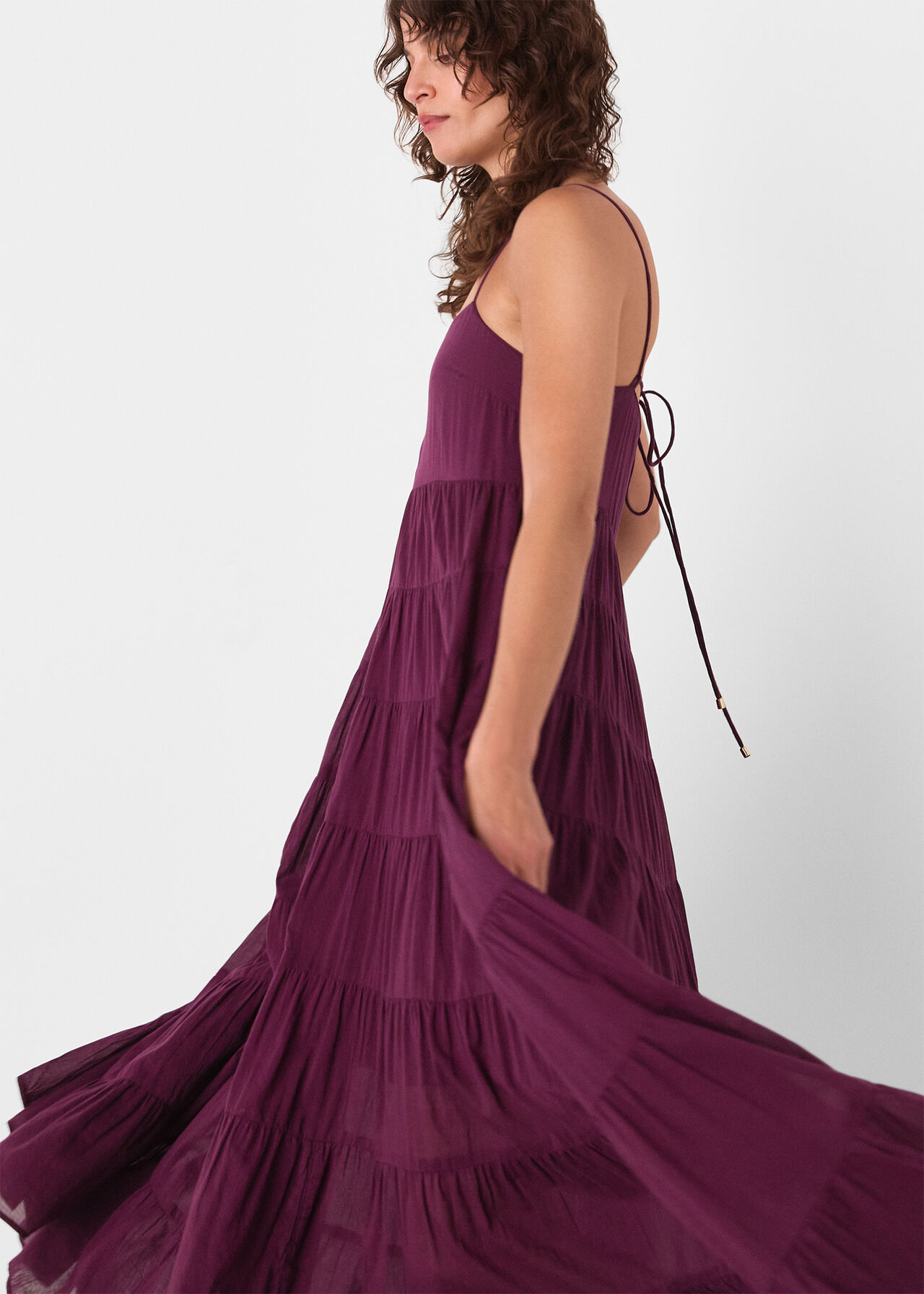 Cotton Tiered Maxi Sun Dress