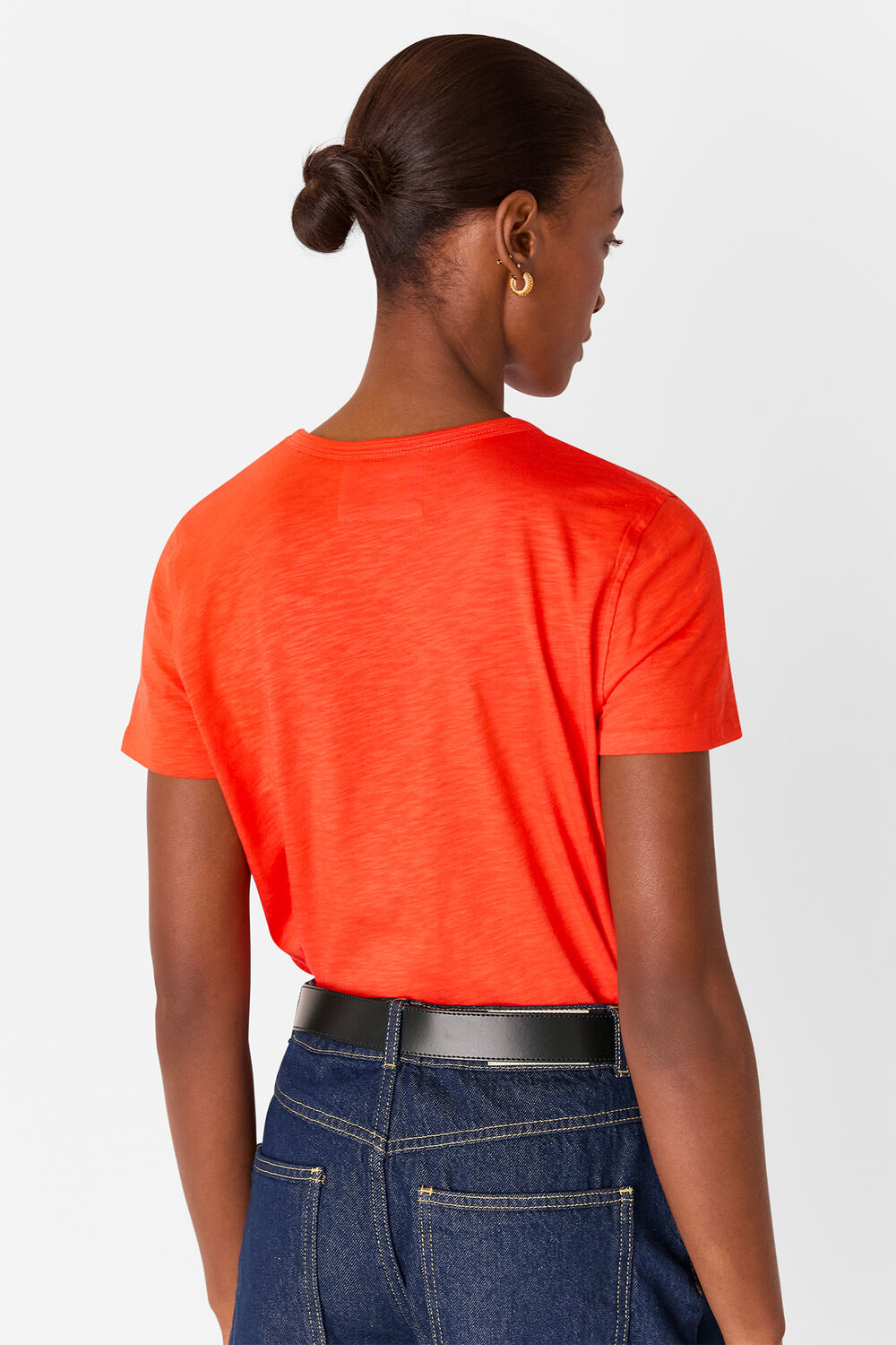Red Posie Double Trim Tee