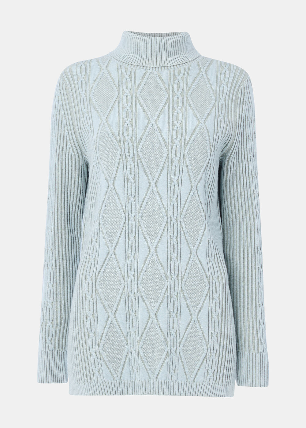 Aoife Fine Cable Roll Neck