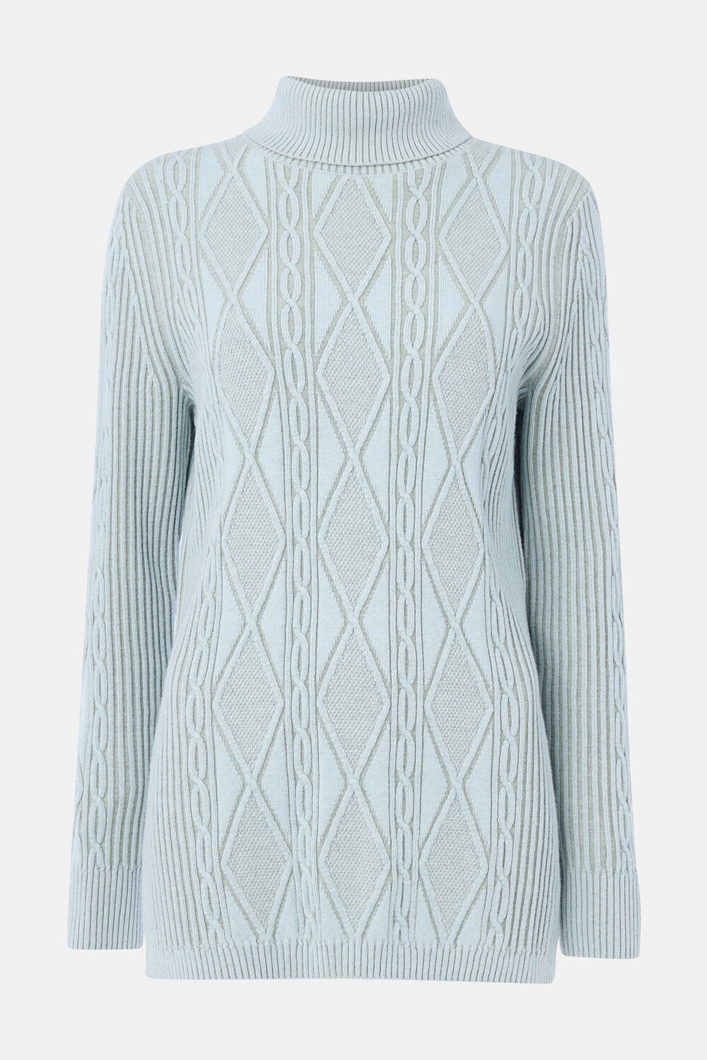 Aoife Fine Cable Roll Neck
