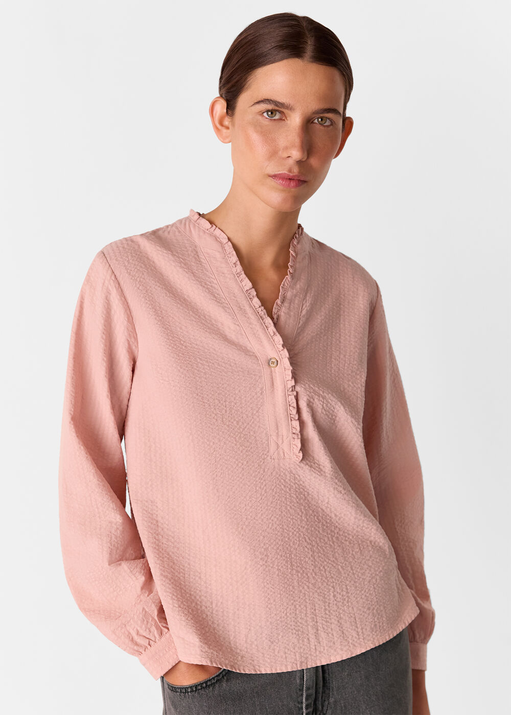 Textured Frill Shirt
