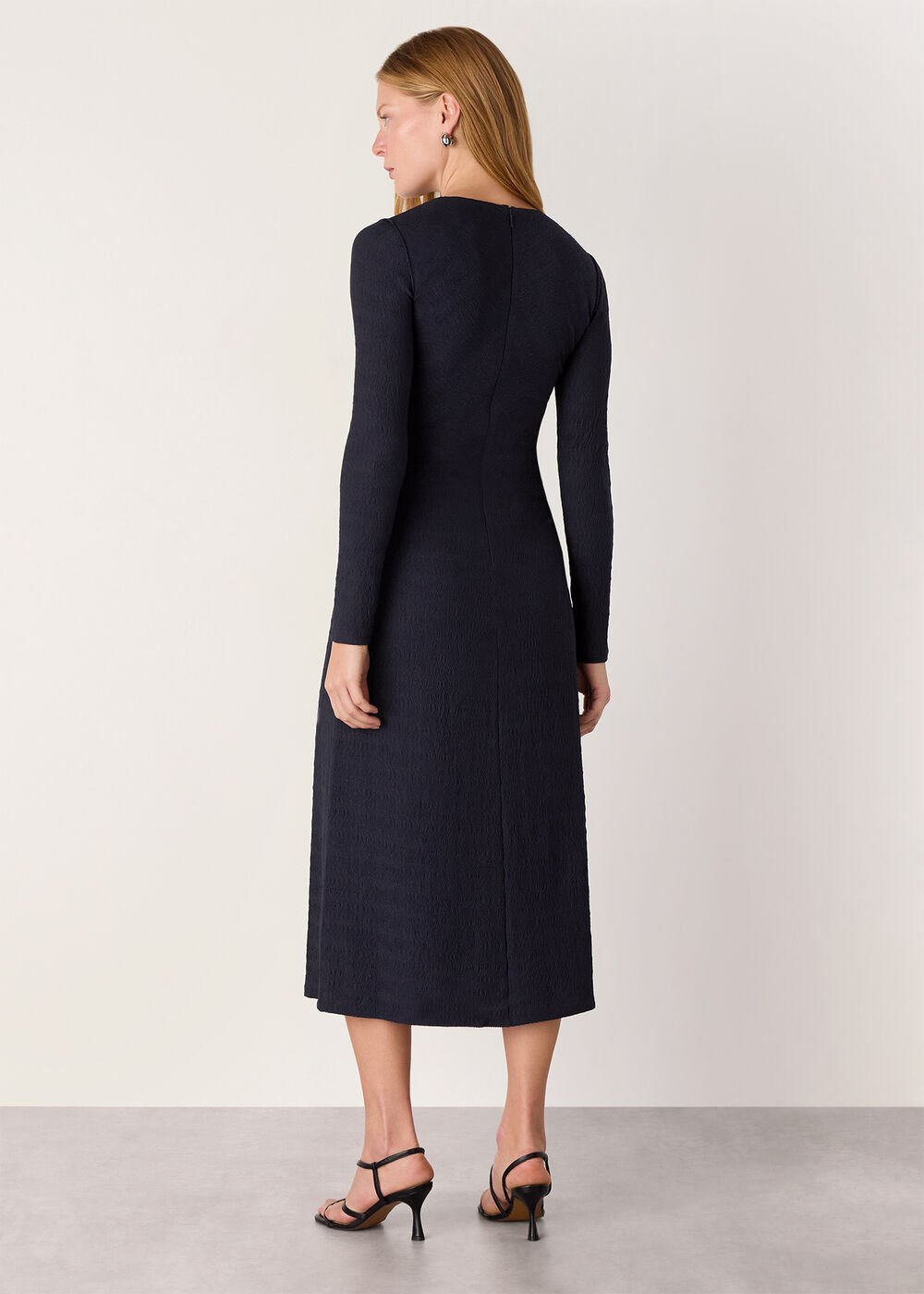 Textured Jersey Ruched Dress