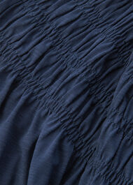 Jersey Shirred Midi Dress