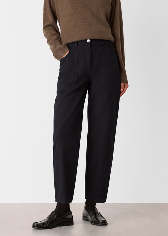 Solid Black Tessa Casual Trouser