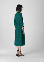 Valeria Henna Shirt Dress Green/Multi