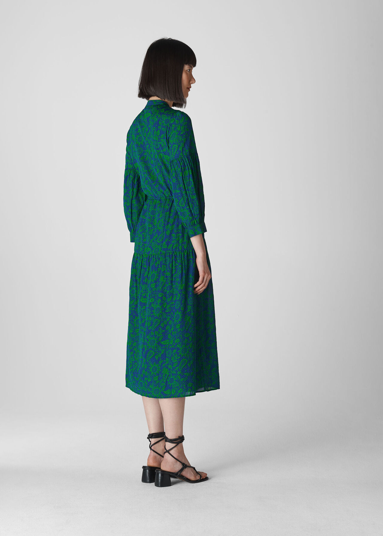 Valeria Henna Shirt Dress Green/Multi