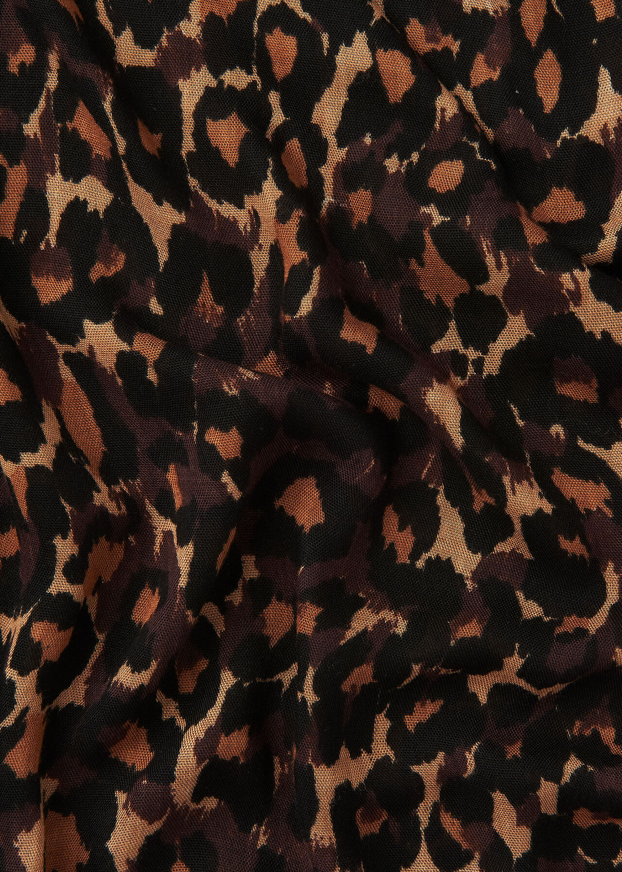 Brushed Leopard Scarf Brown