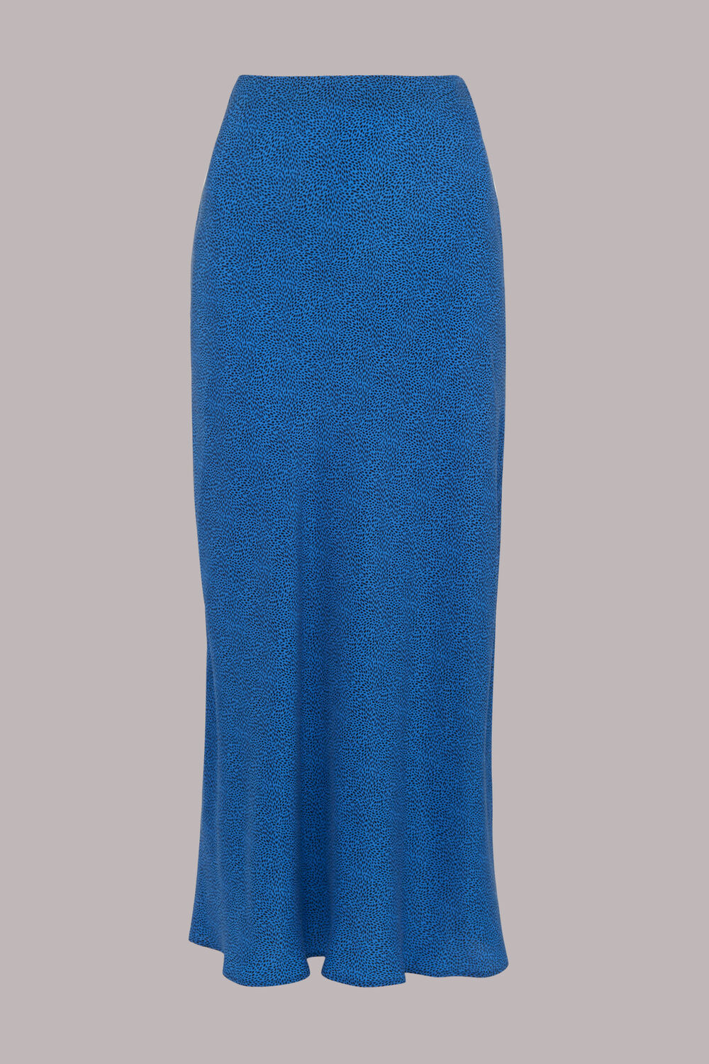Blue Animal Fleck Print Bias Skirt