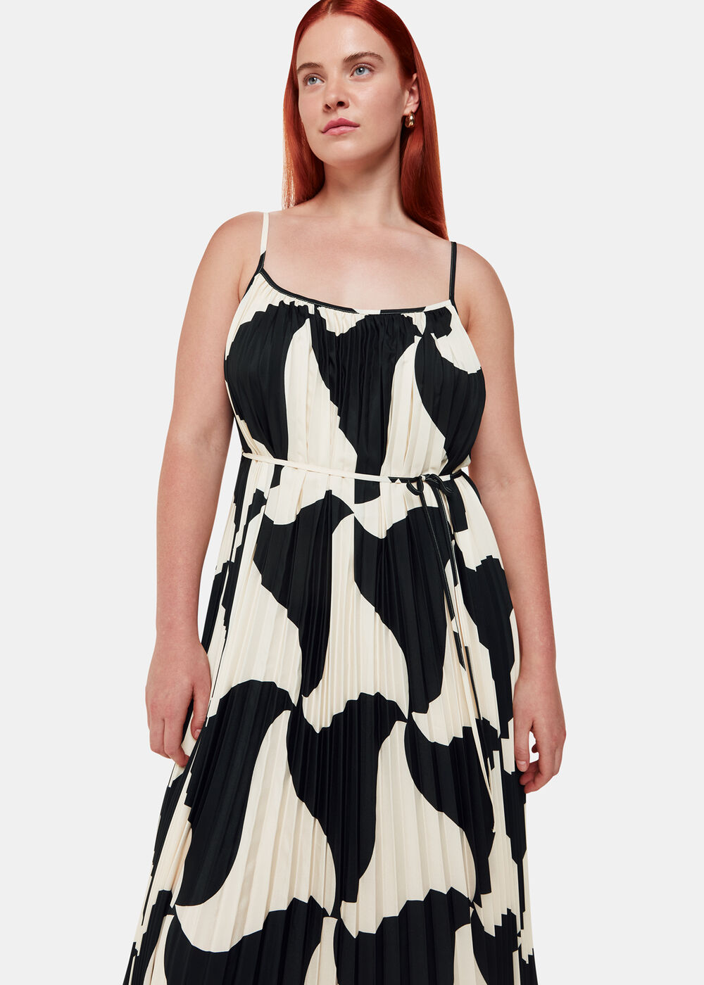 Triangle Swirl Pleated Dress