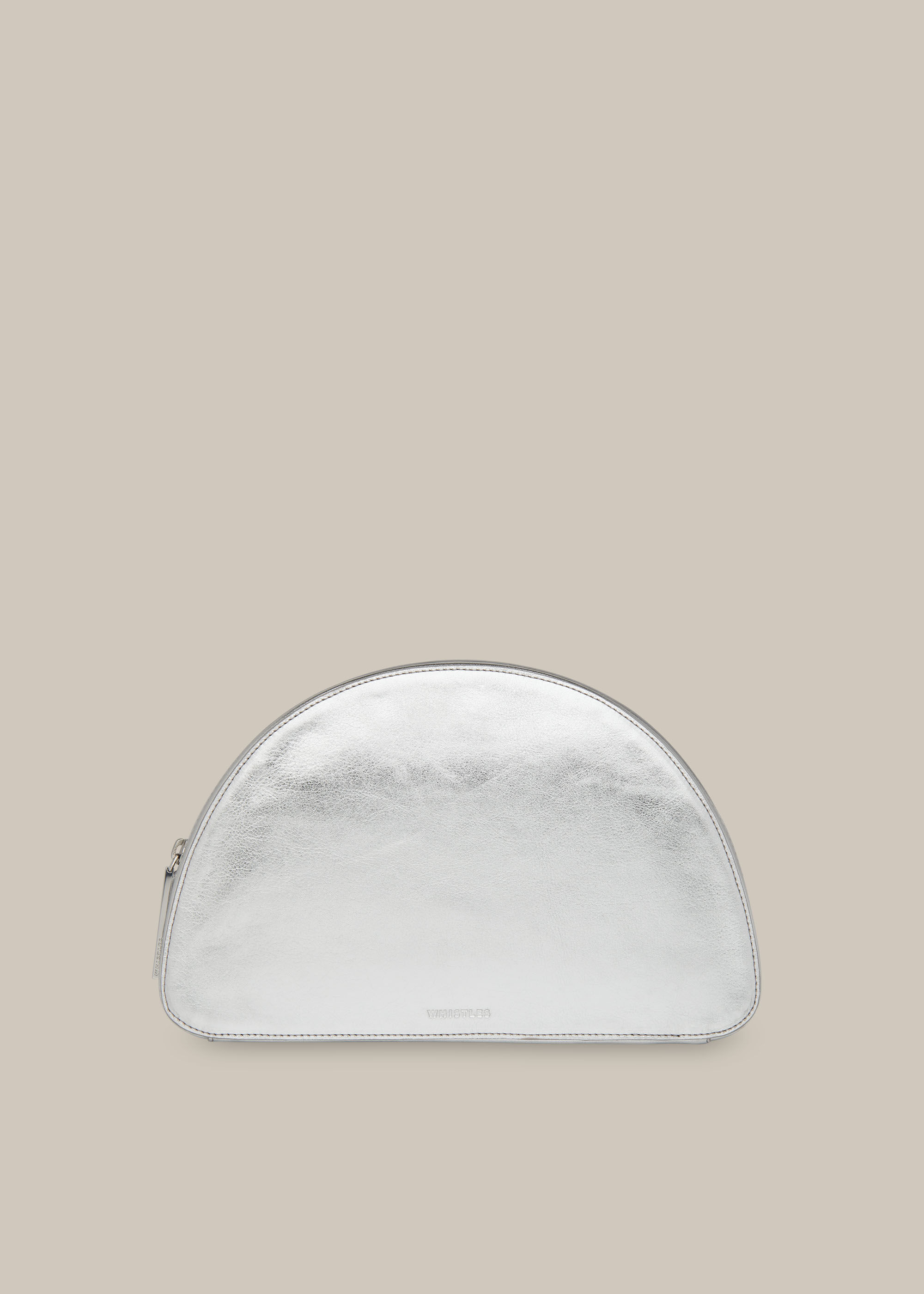 Whistles shop silver clutch