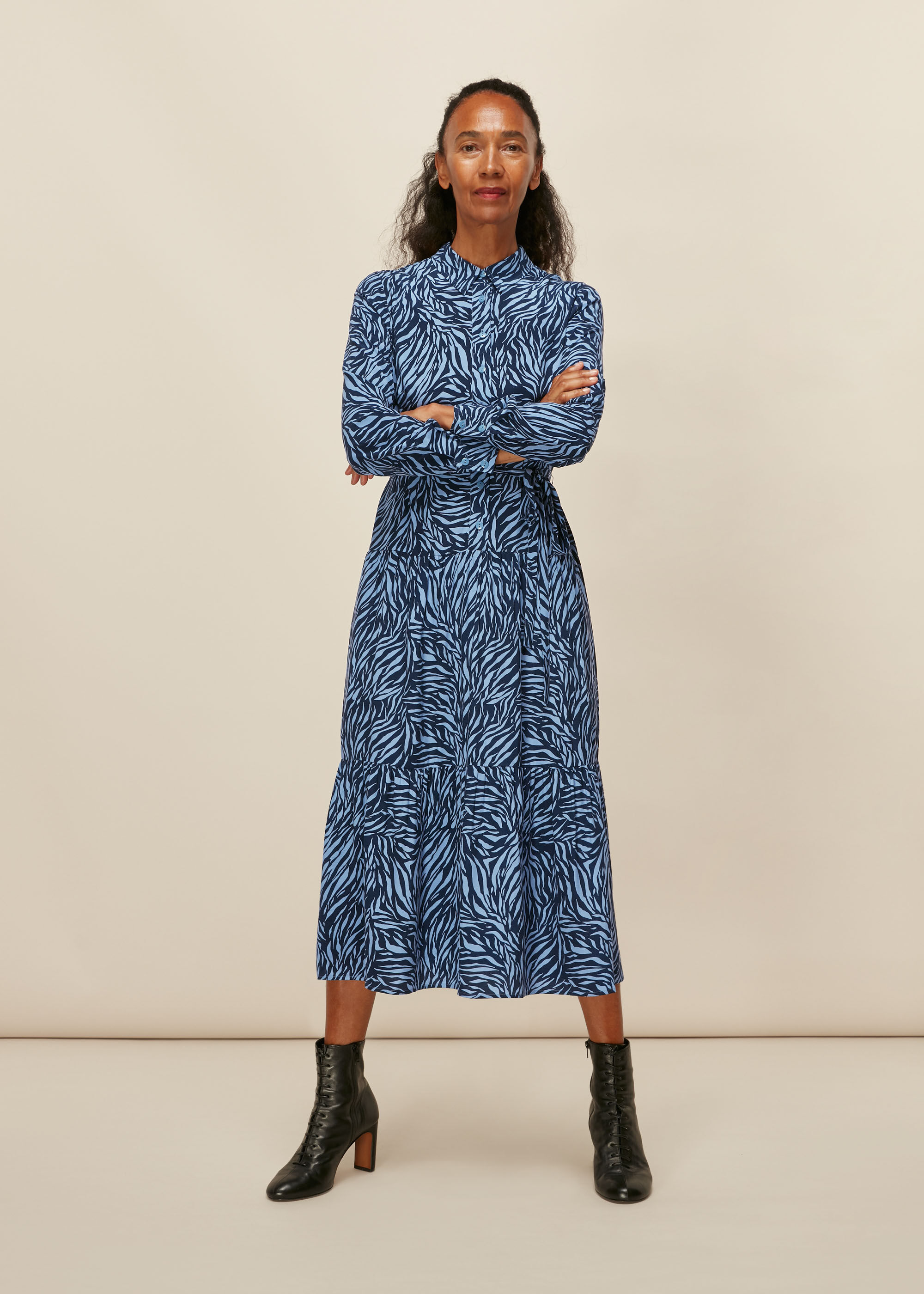 Animal print shirt dress whistles hotsell