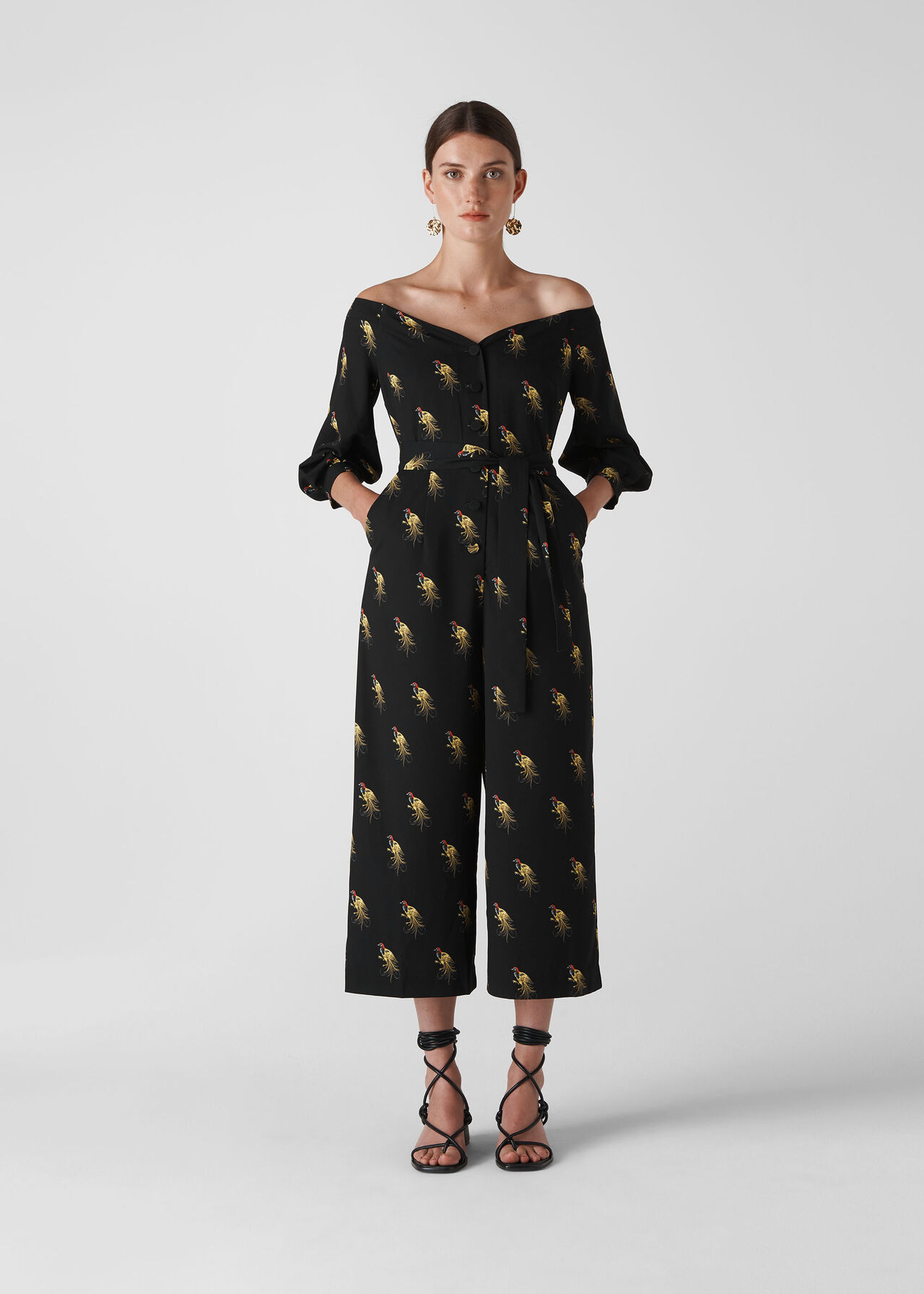 Woodpecker Printed Jumpsuit Black/Multi