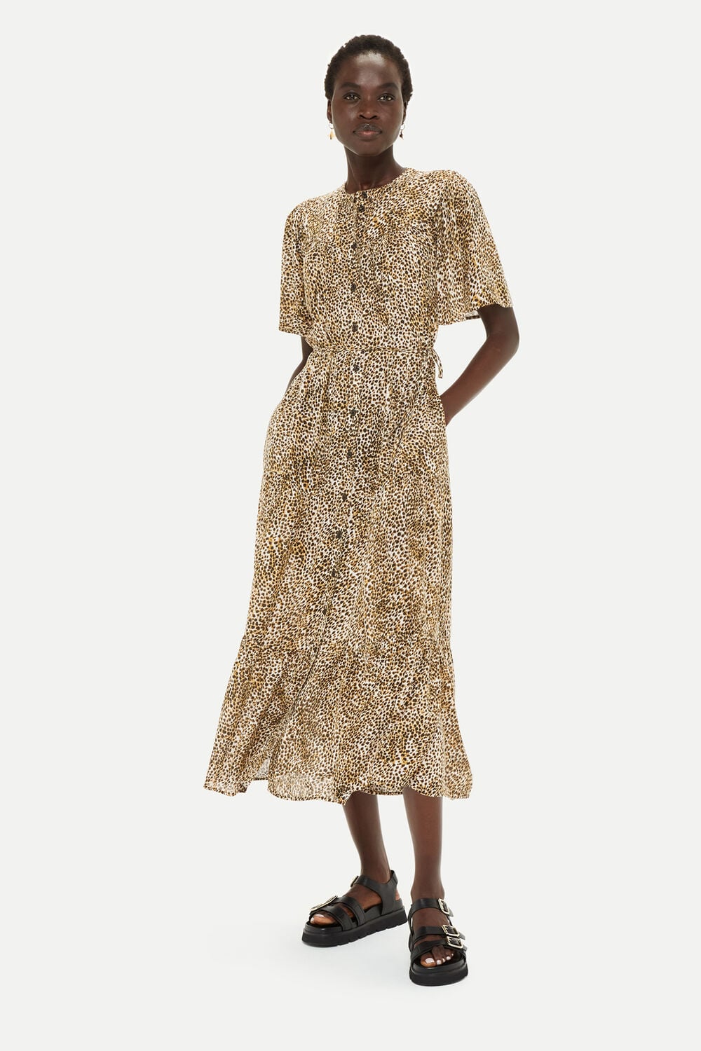 Multicolour Petite Ink Spot Trapeze Dress