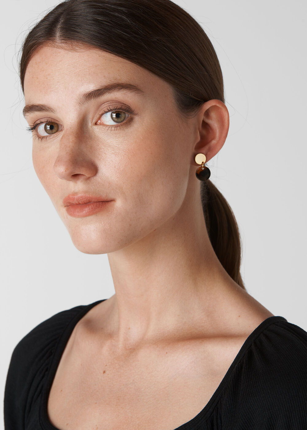 Tort Drop Disc Stud Gold/Multi