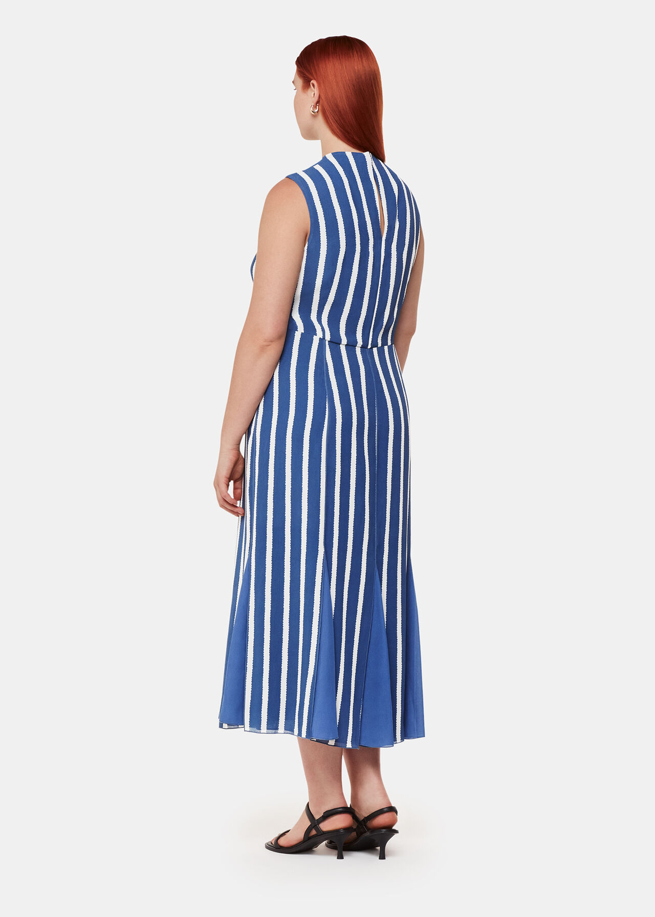 Eliza Stripe Print Midi Dress