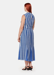 Eliza Stripe Print Midi Dress