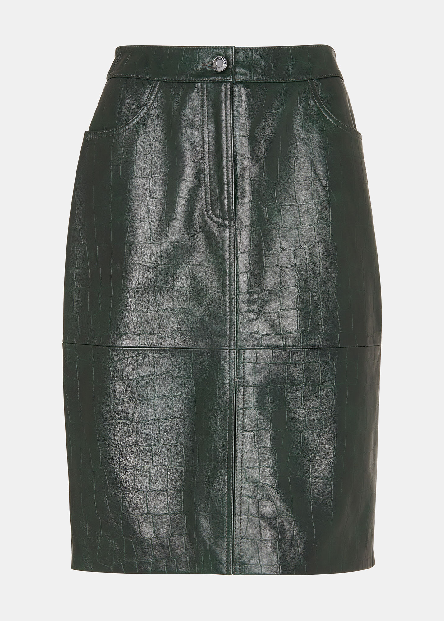 White leather skirt crocodile online