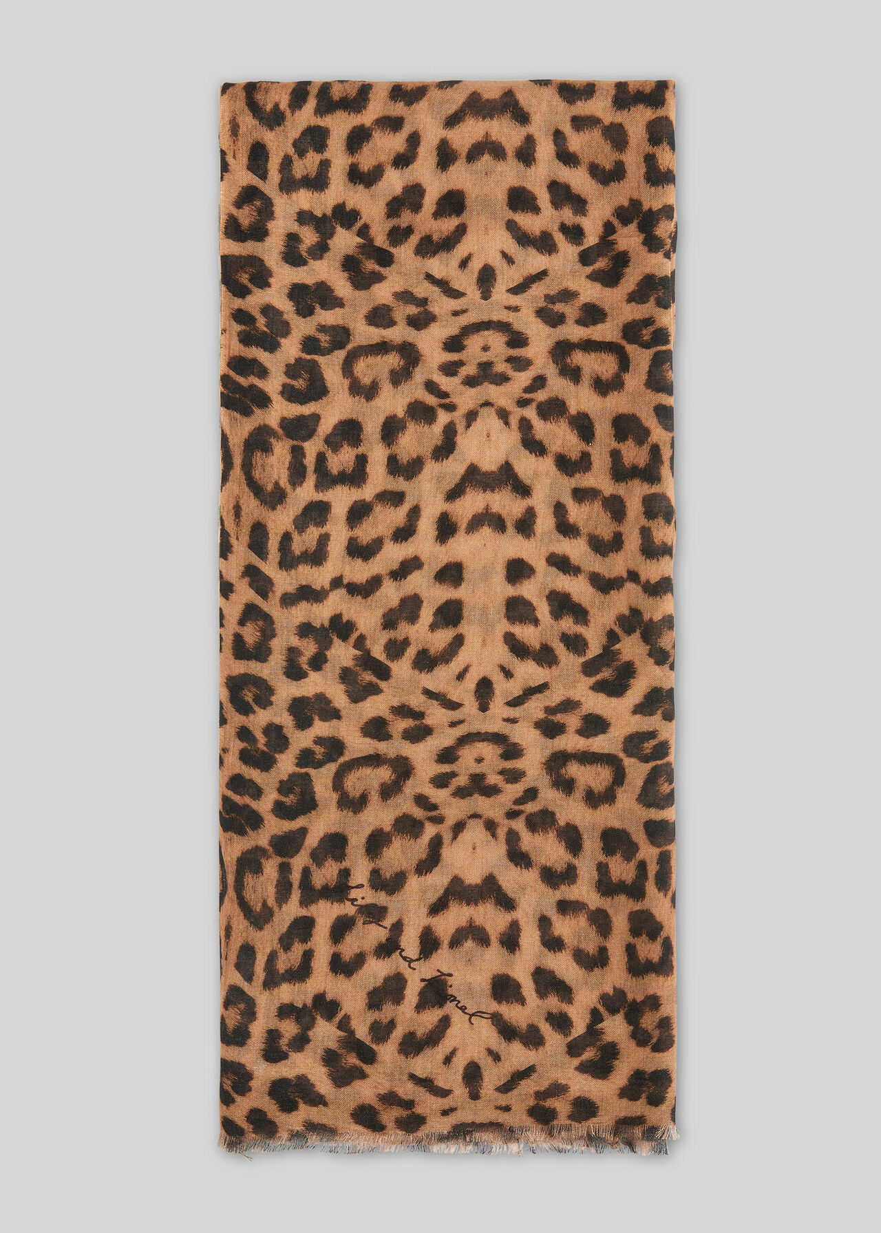 Lily and Lionel Leopard Scarf Beige