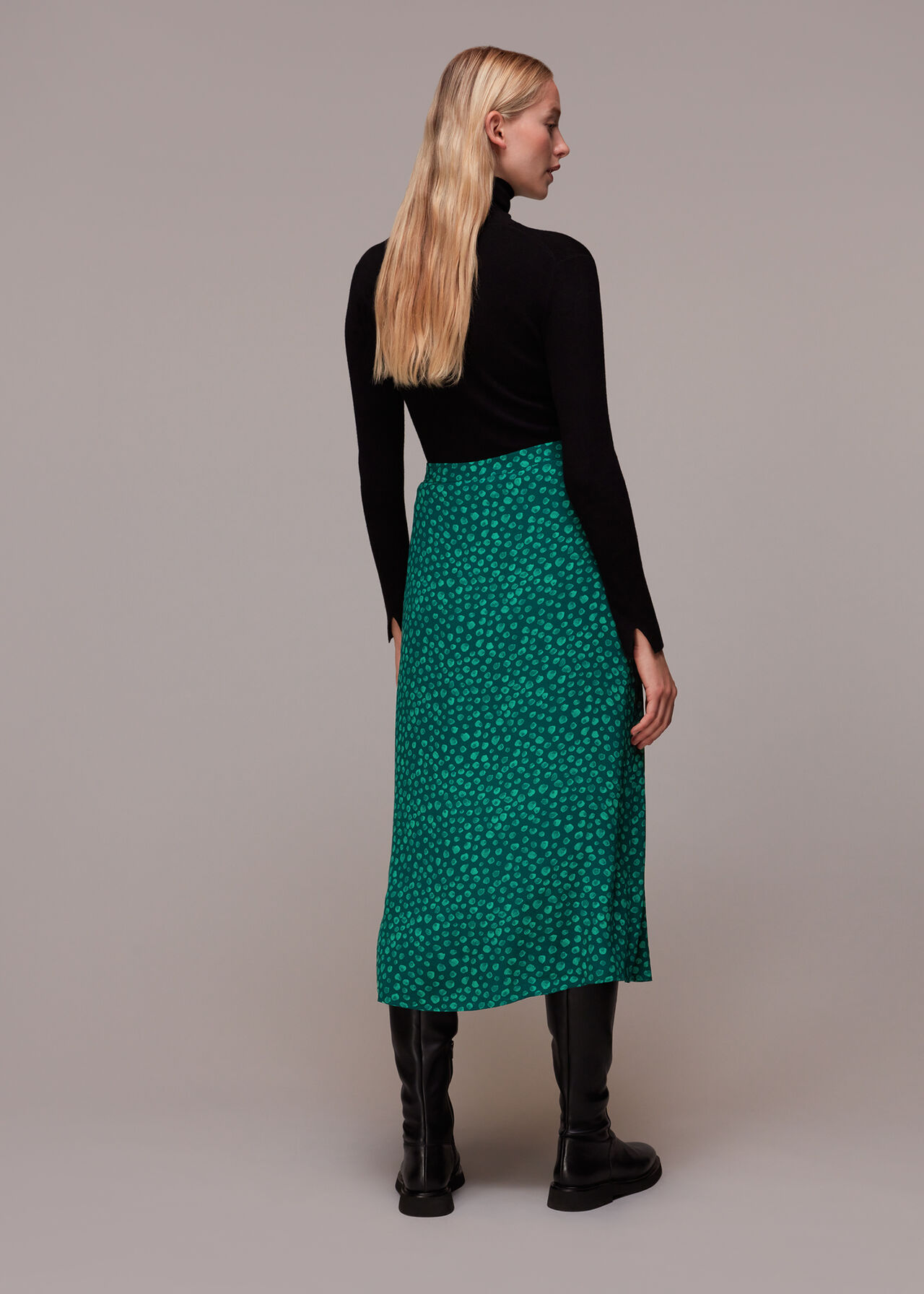 Lava Spot Button Through Skirt