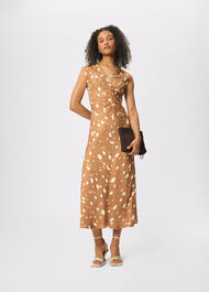 Deer Spot Viscose Midi Dress