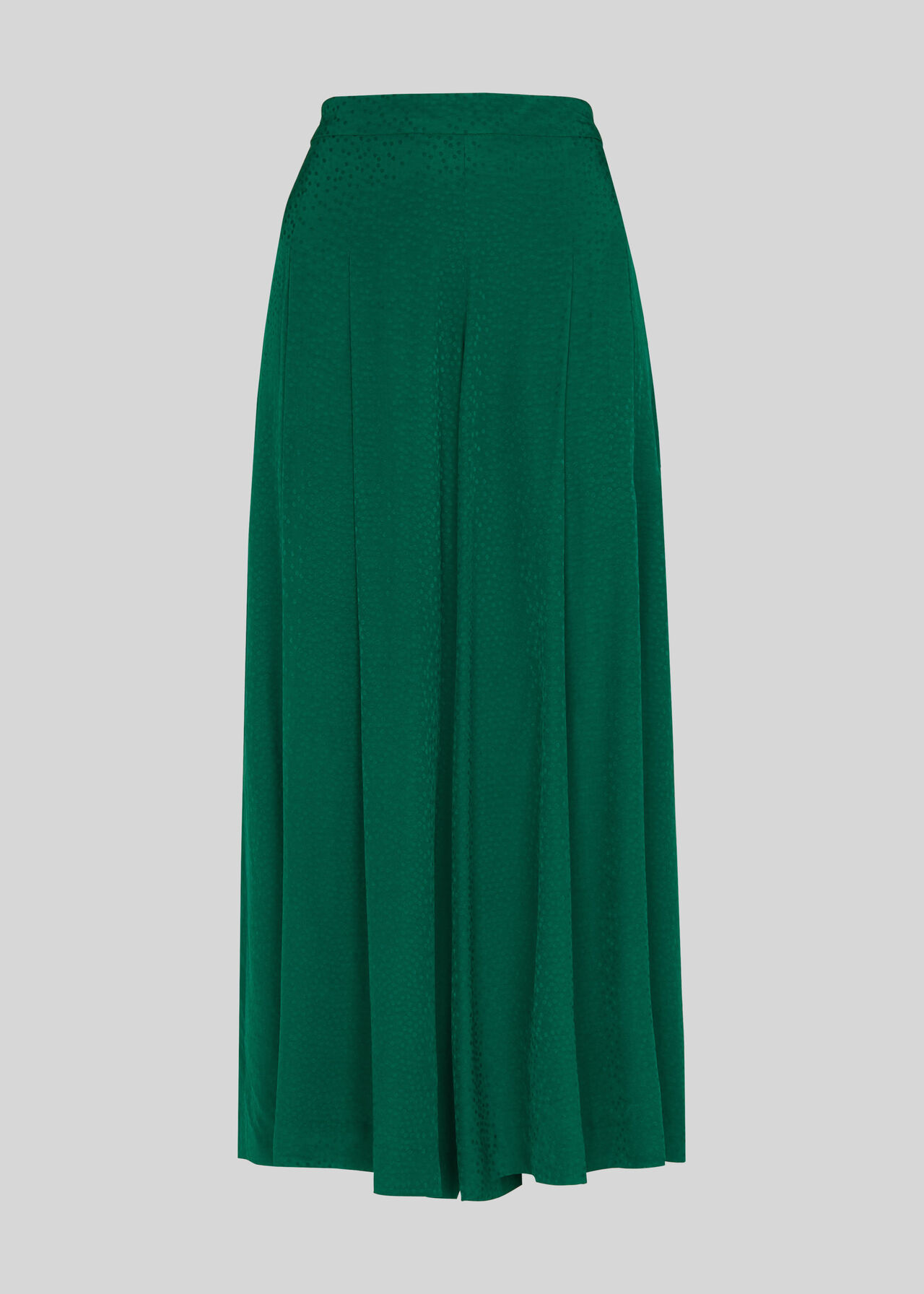 Jacquard Spot Pleated Wide Leg Green