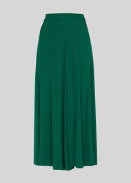 Jacquard Spot Pleated Wide Leg Green