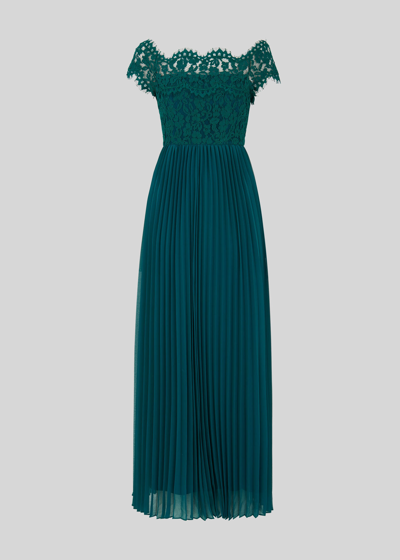 Bardot Lace Pleat Maxi Dress