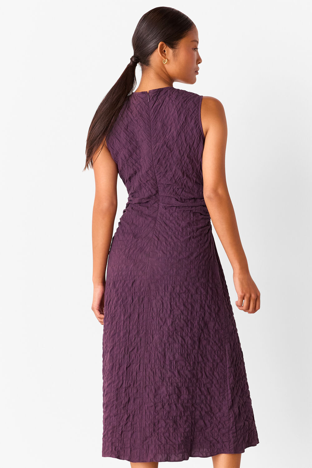 Plum Petite Lori Textured Midi Dress