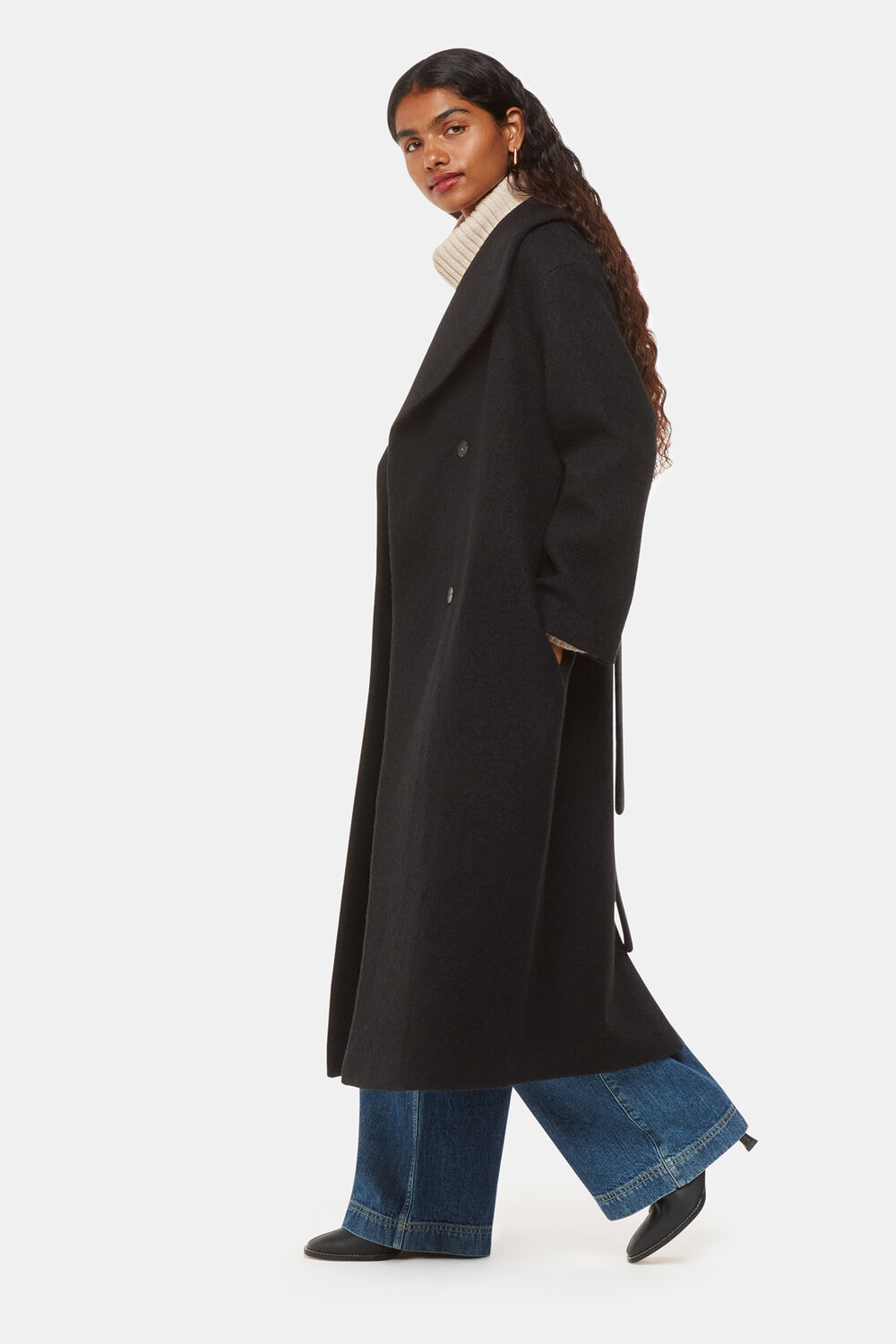 Petite Morgan Funnel Neck Coat