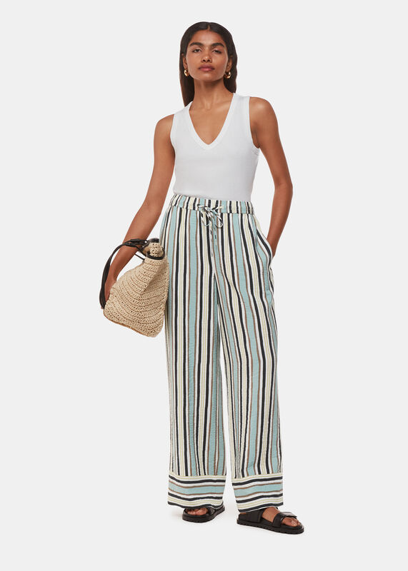 Multicolour Petite Vertical Stripe Nicola Trouser