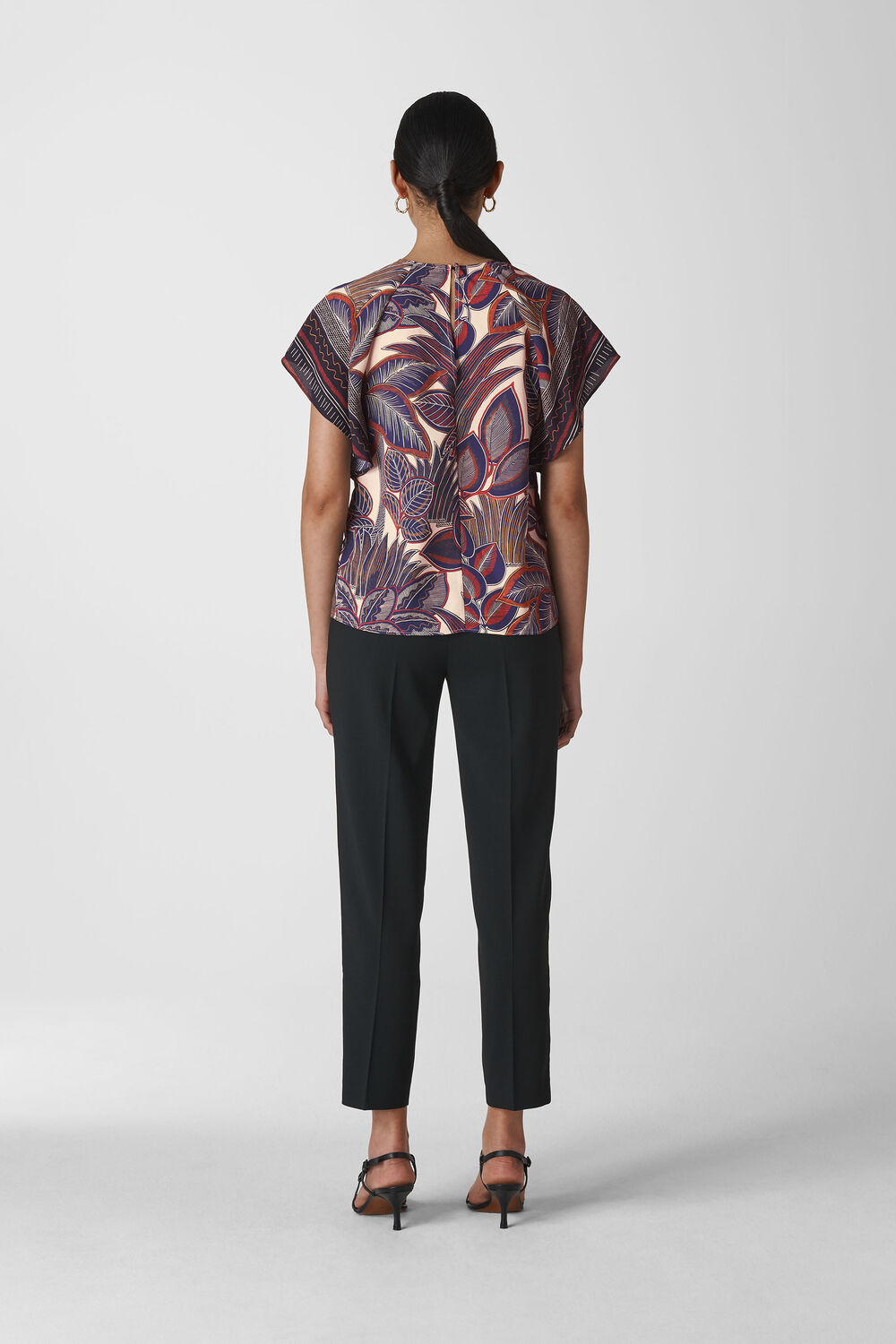 Palm Print Shell Top Multicolour