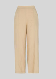 Linen Crop Wide Leg Neutral